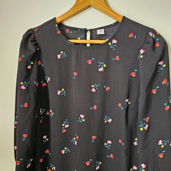 EUC LIKE NEW OLD NAVY DITSY FLORAL LONGSLEEVES SHIFT DRESS STYLE SIZE SMALL - Picture 5 of 15